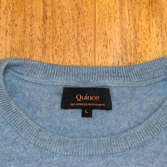 Quince Mongolian Cashmere Crewneck Sweater Sz L - Picture 3 of 3